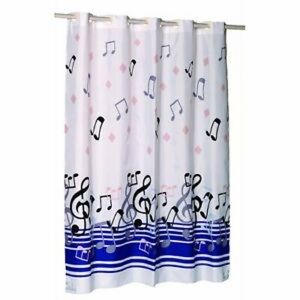 Shower Curtain with Music Notes